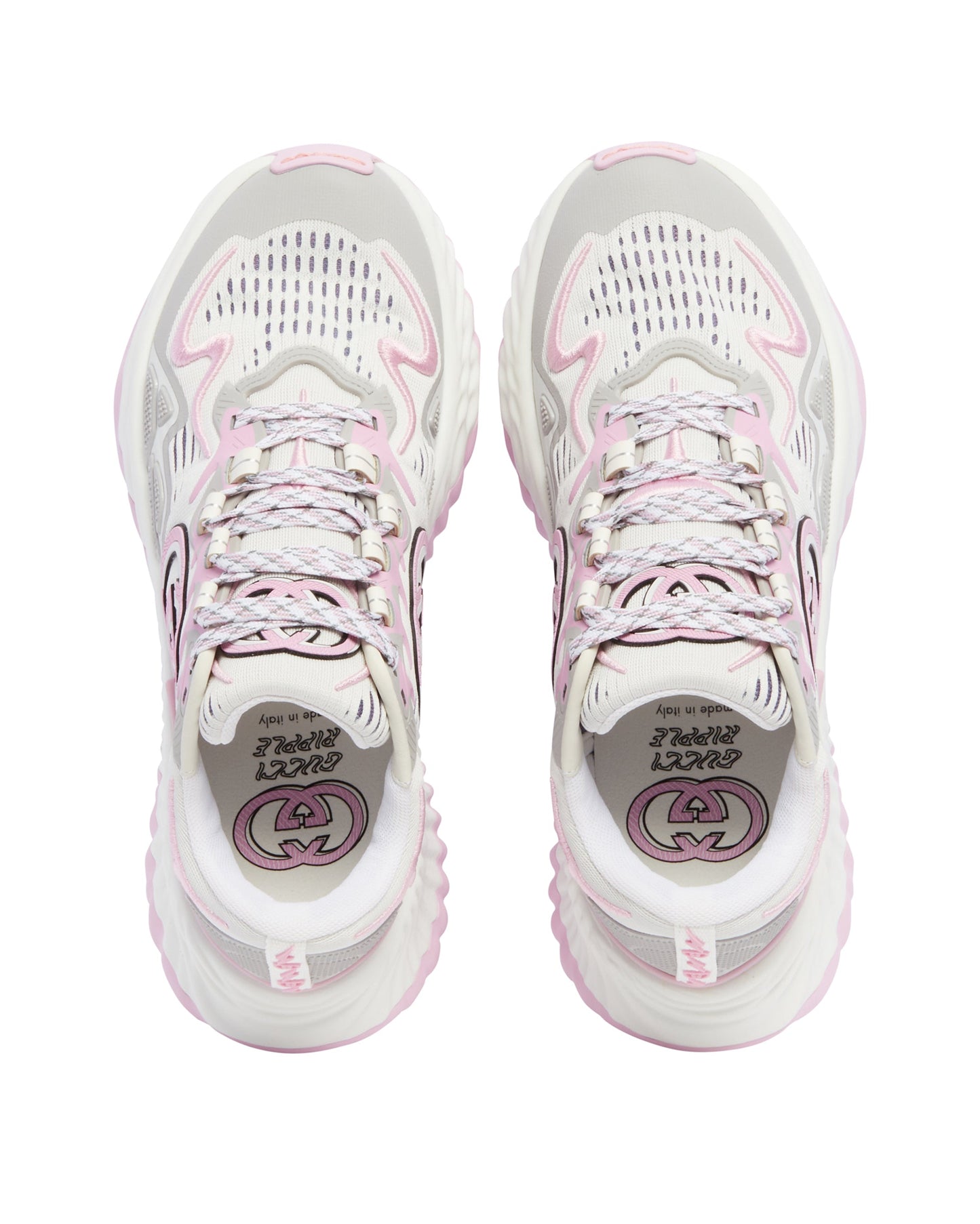 white ripple sneakers
