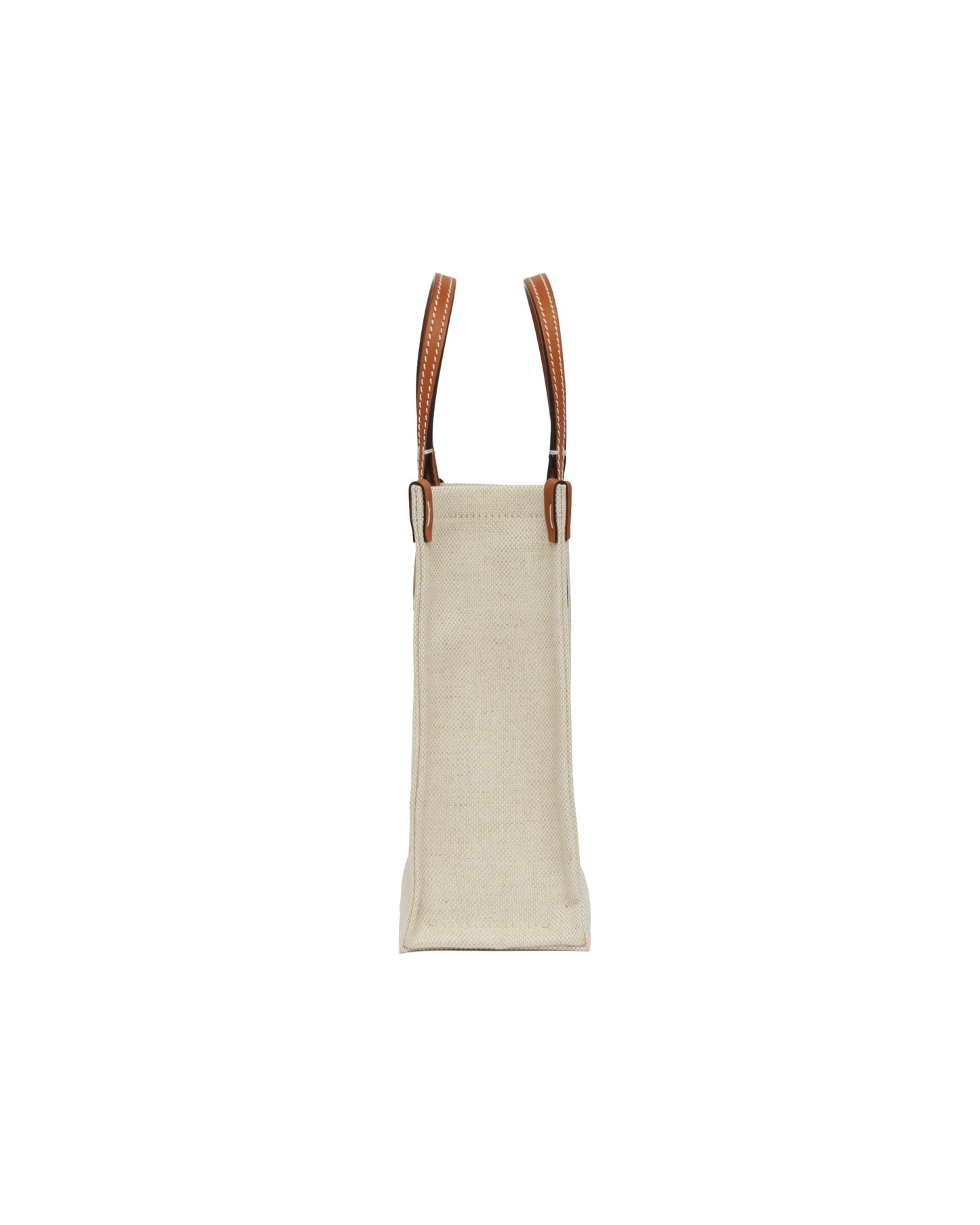 beige logoed bag