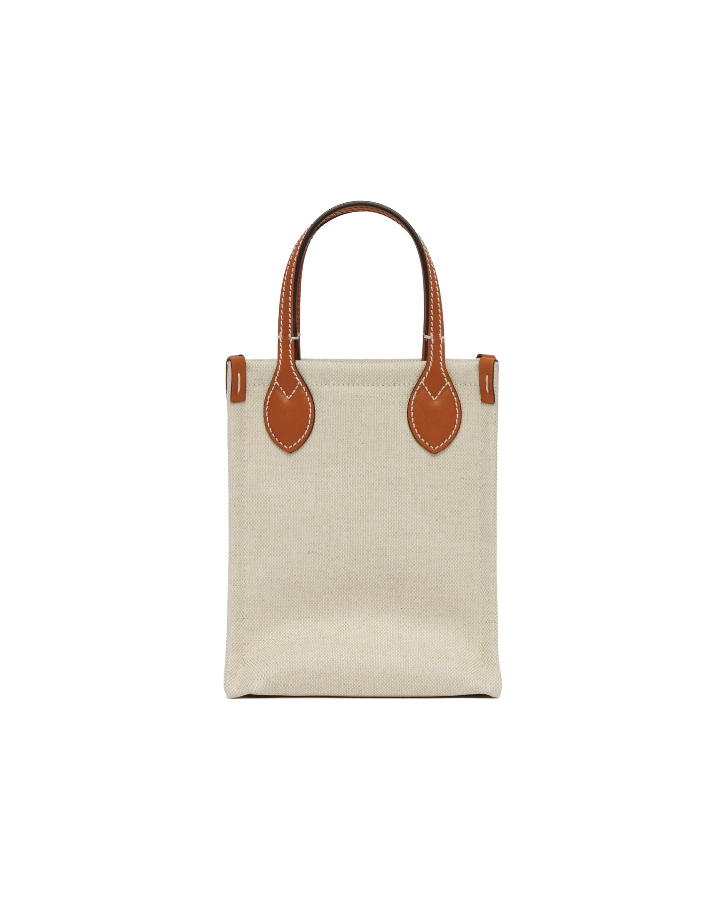 beige logoed bag