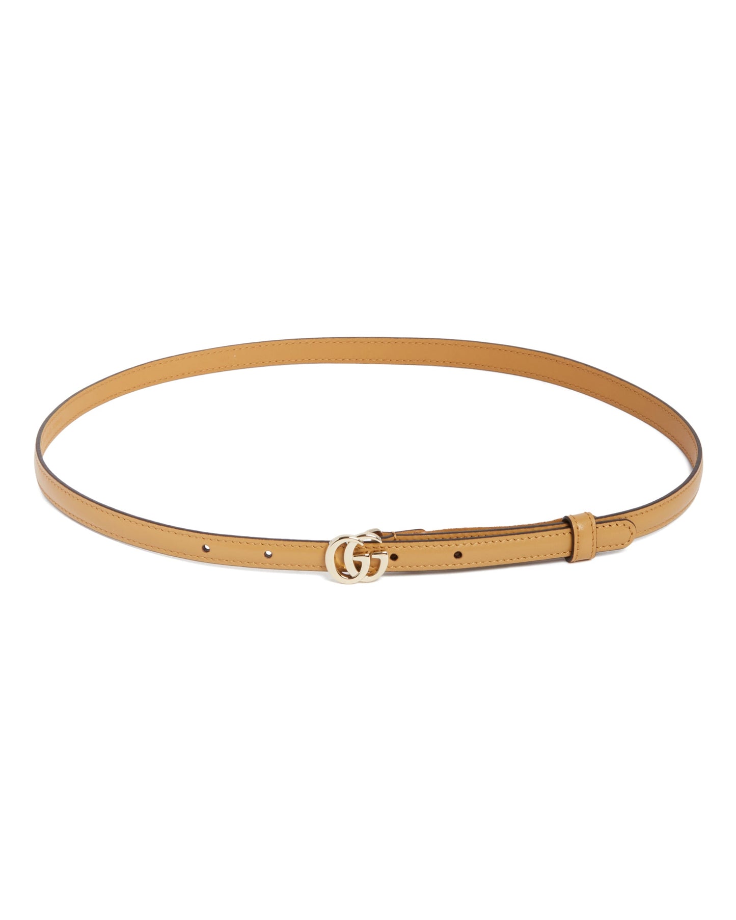 gg milano beige slim leather belt