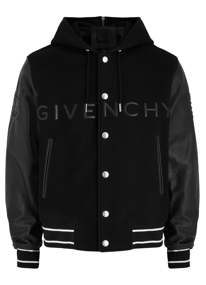 varsity jacket with hood
