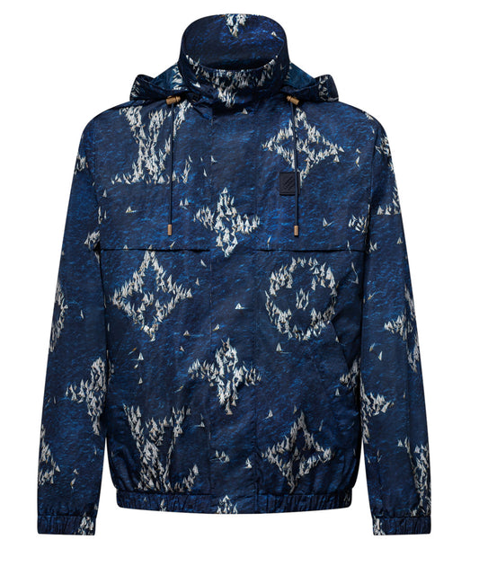 Monogram motifs windbreaker