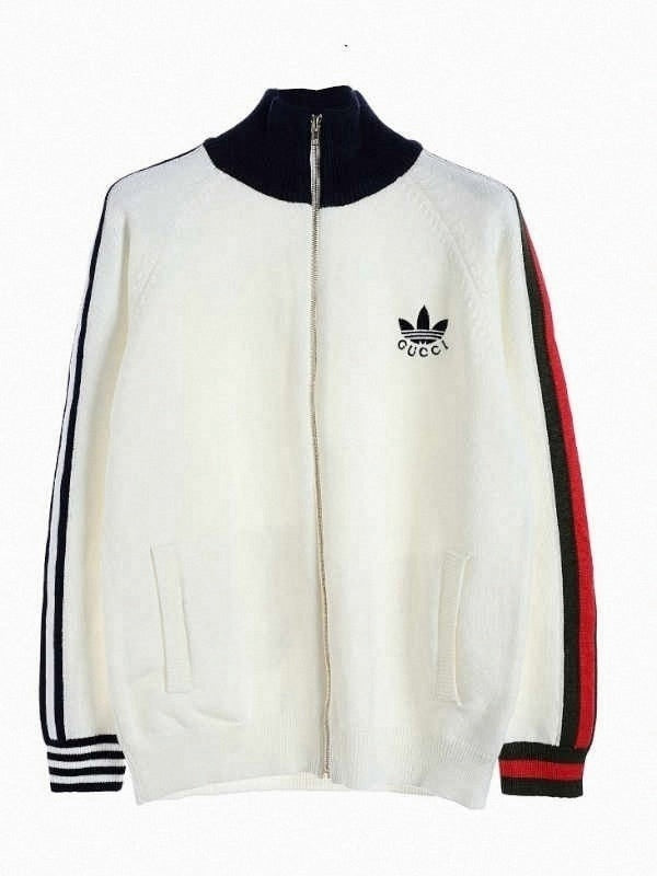 adidas x gucci viscose zip-up jacket oversized