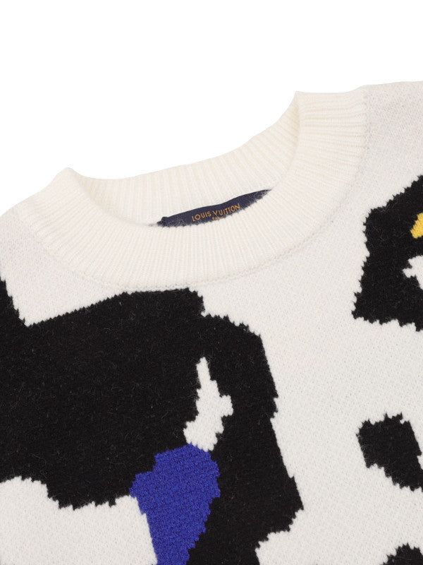 artistic graphic sweater