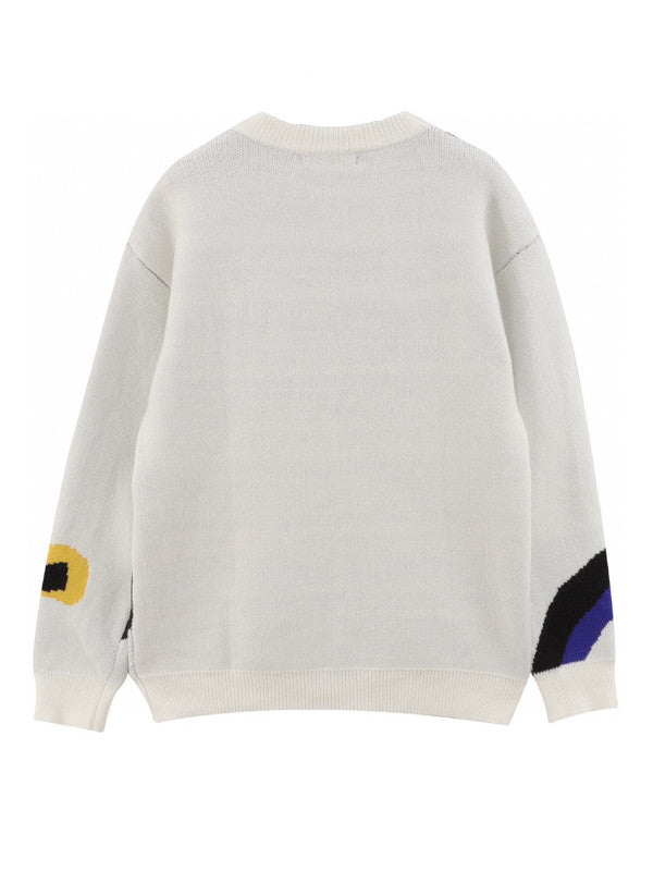 artistic graphic sweater