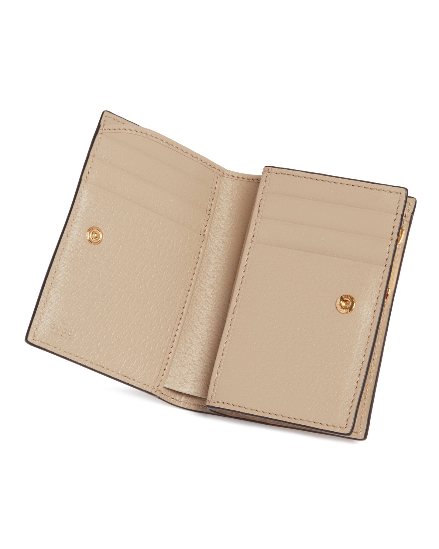 beige bi-fold ophidia wallet