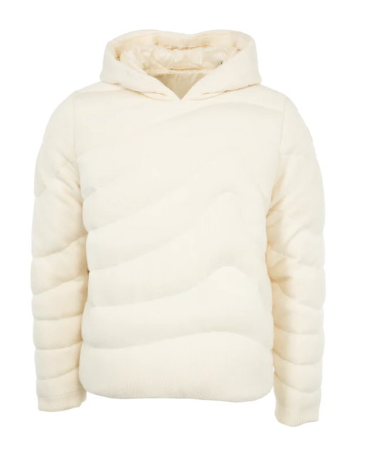 padded wool hoodie