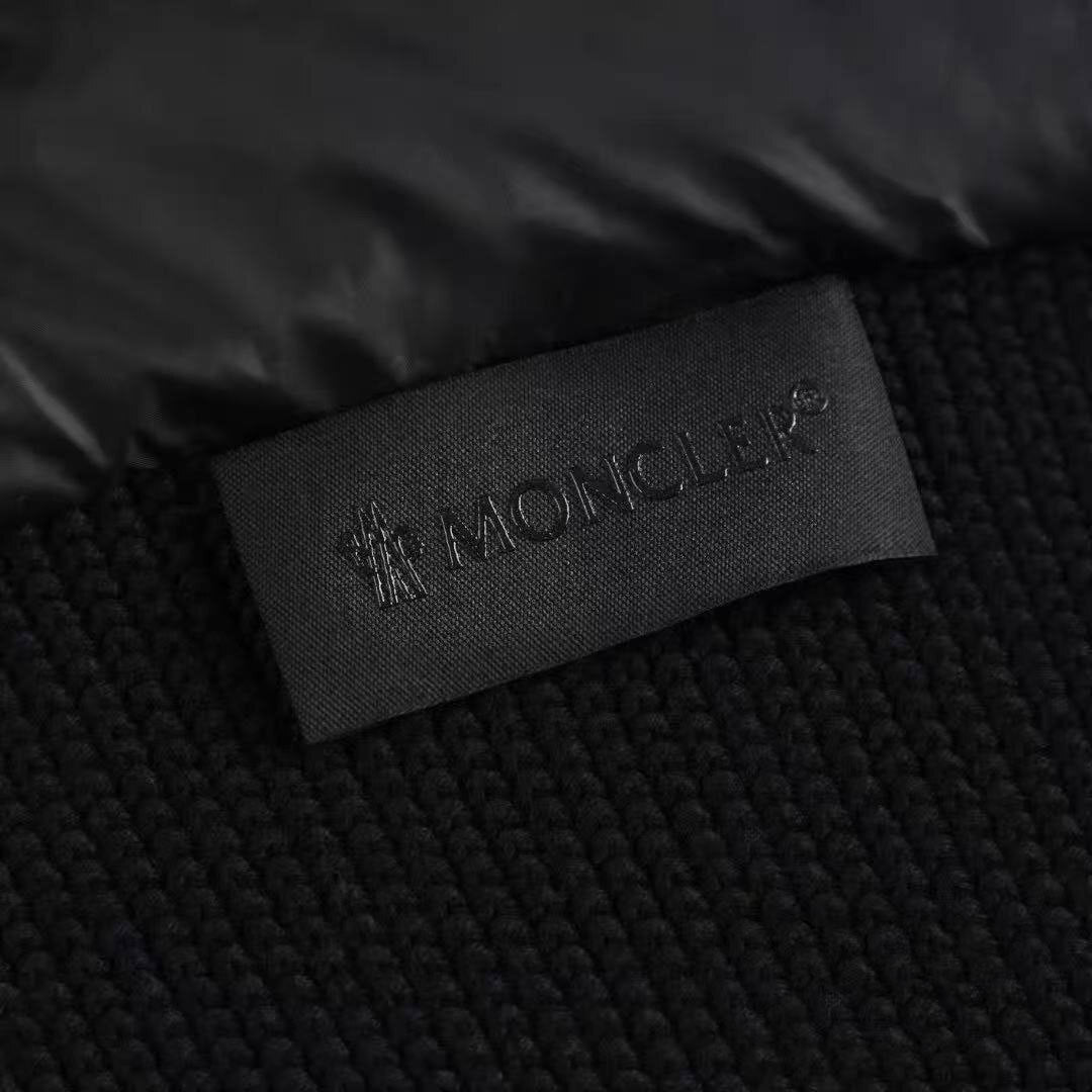 knit-sleeve down puffer jacket