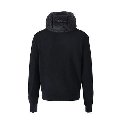 Knit-Sleeve Down Puffer Jacket