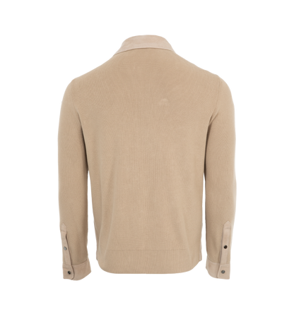 Knit Hybrid Jacket in Beige