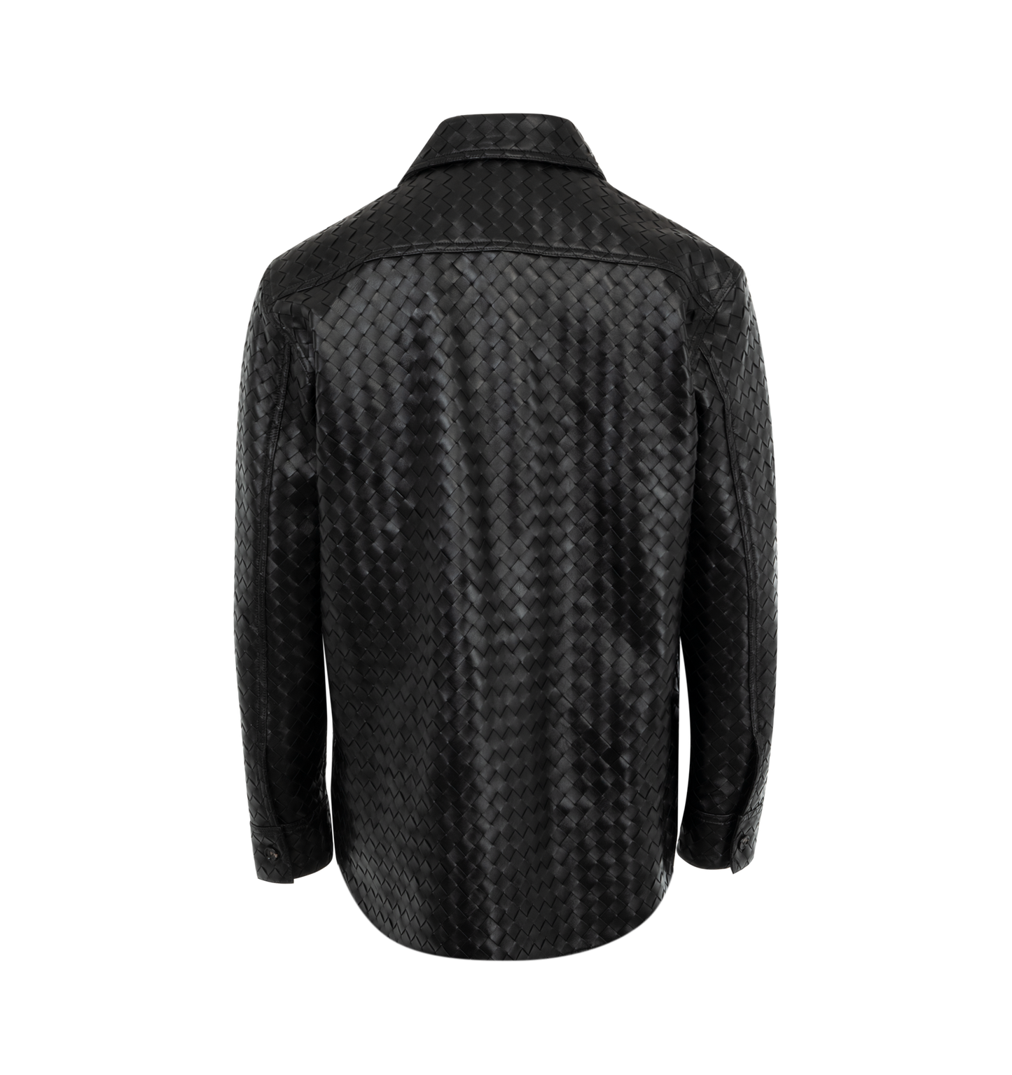leather intrecciato shirt
