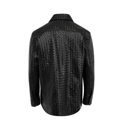 Leather Intrecciato Shirt