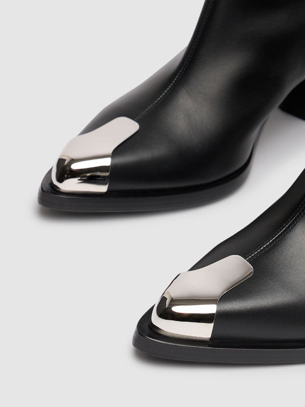 alexander mcqueen leather boots