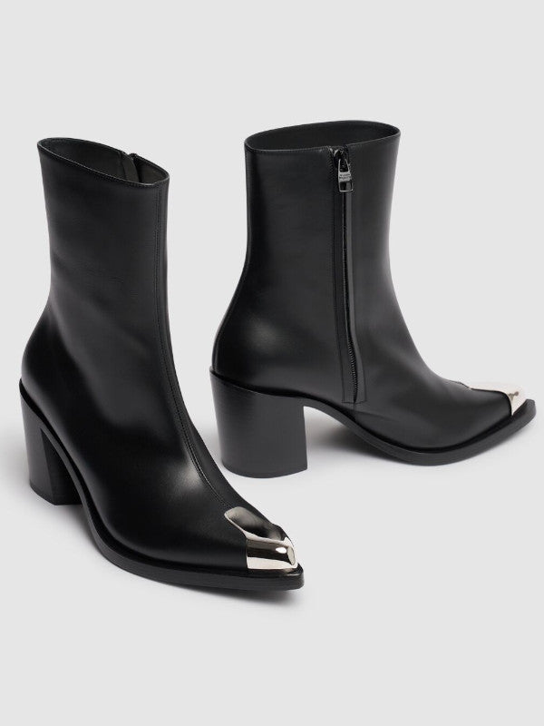 alexander mcqueen leather boots