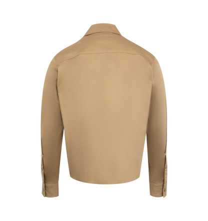 Stretch Cotton Shirt Jacket