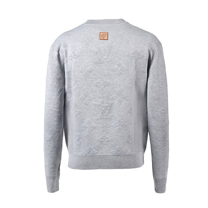 Luxury Monogram Jacquard Cashmere Sweater