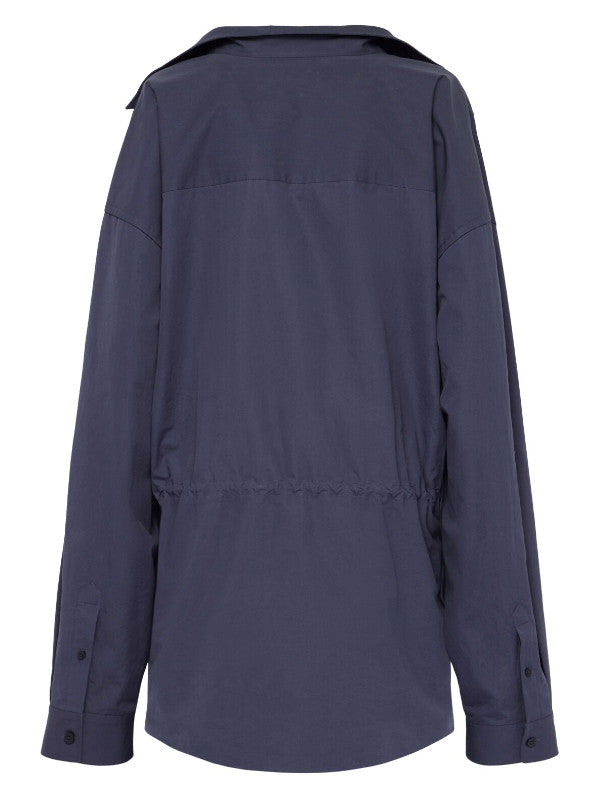 balenciaga cotton mini shirt dress