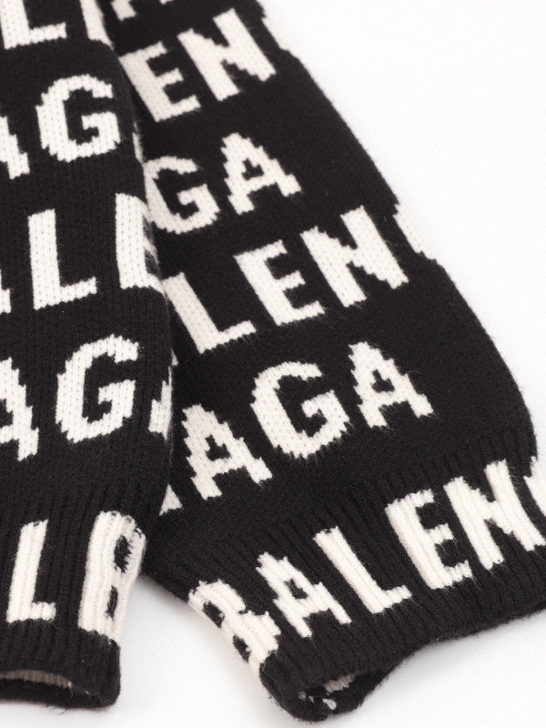 logo jacquard knit sweater