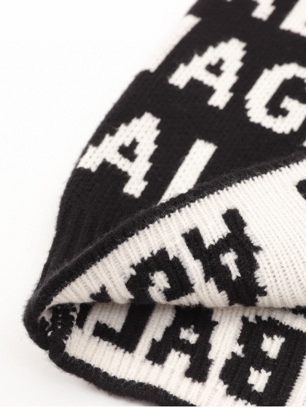 logo jacquard knit sweater