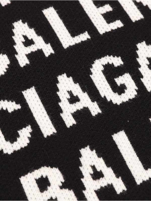 logo jacquard knit sweater