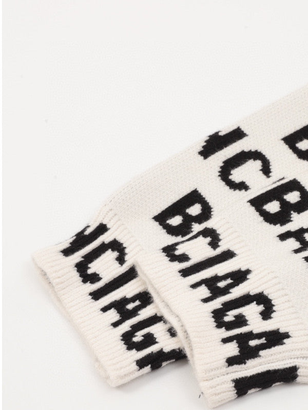 logo jacquard knit sweater