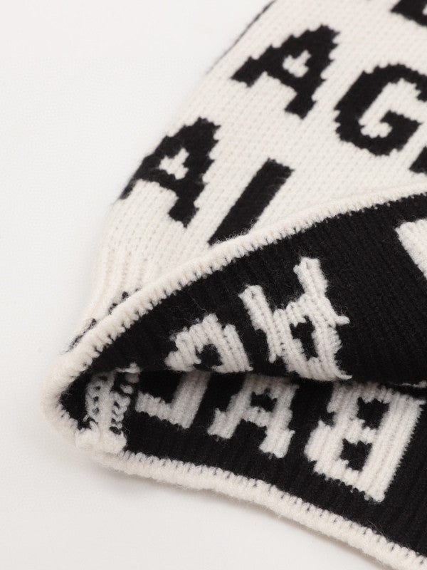 logo jacquard knit sweater