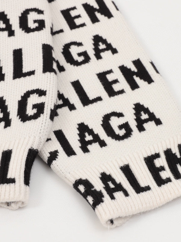 logo jacquard knit sweater