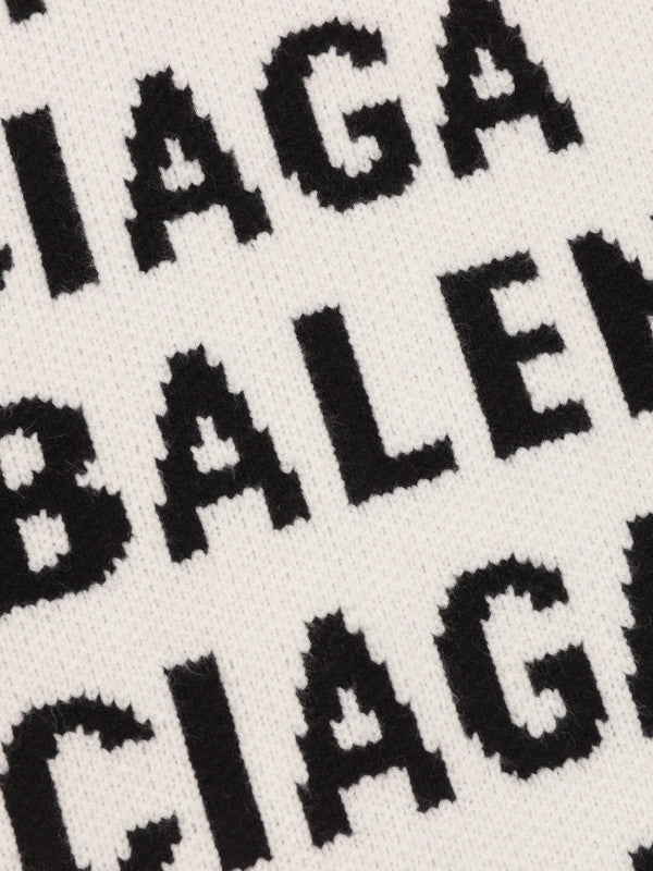 logo jacquard knit sweater