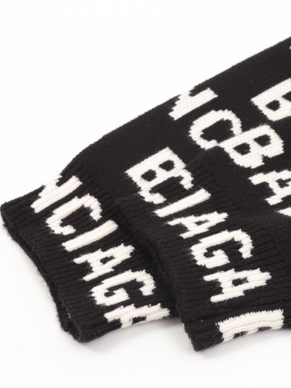 logo jacquard knit sweater