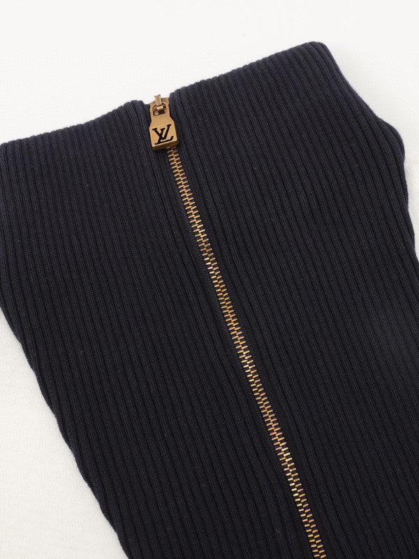 knitted cotton sailor blouson