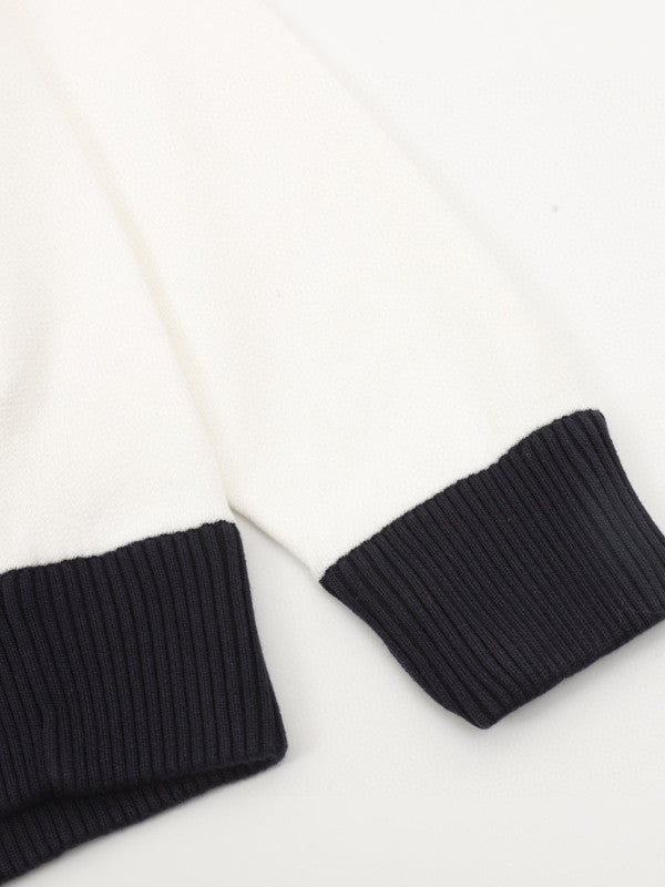 knitted cotton sailor blouson