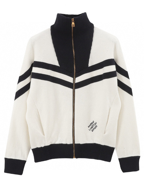 knitted cotton sailor blouson