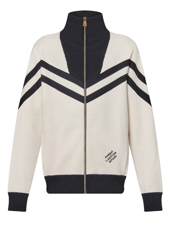 knitted cotton sailor blouson