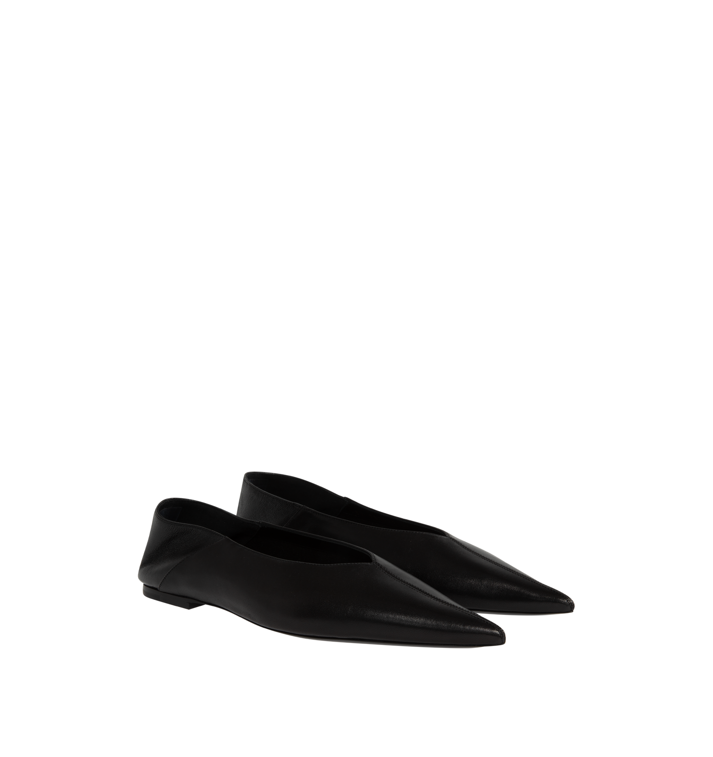 leather ballerina flats