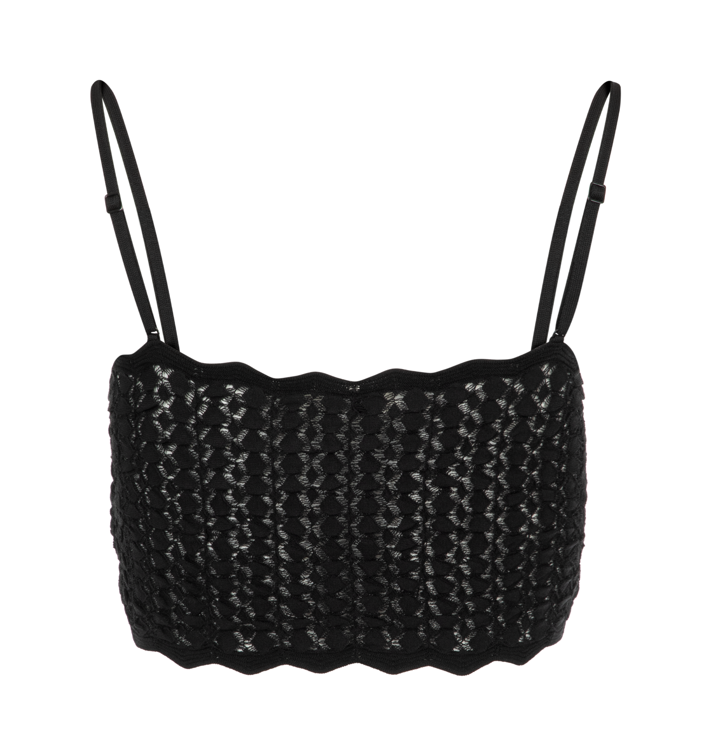 pointelle knit crop top