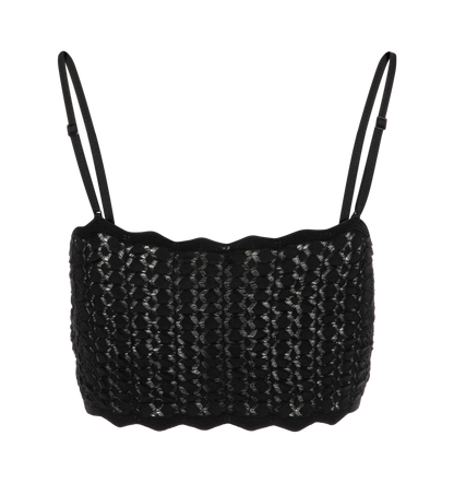 Pointelle Knit Crop Top