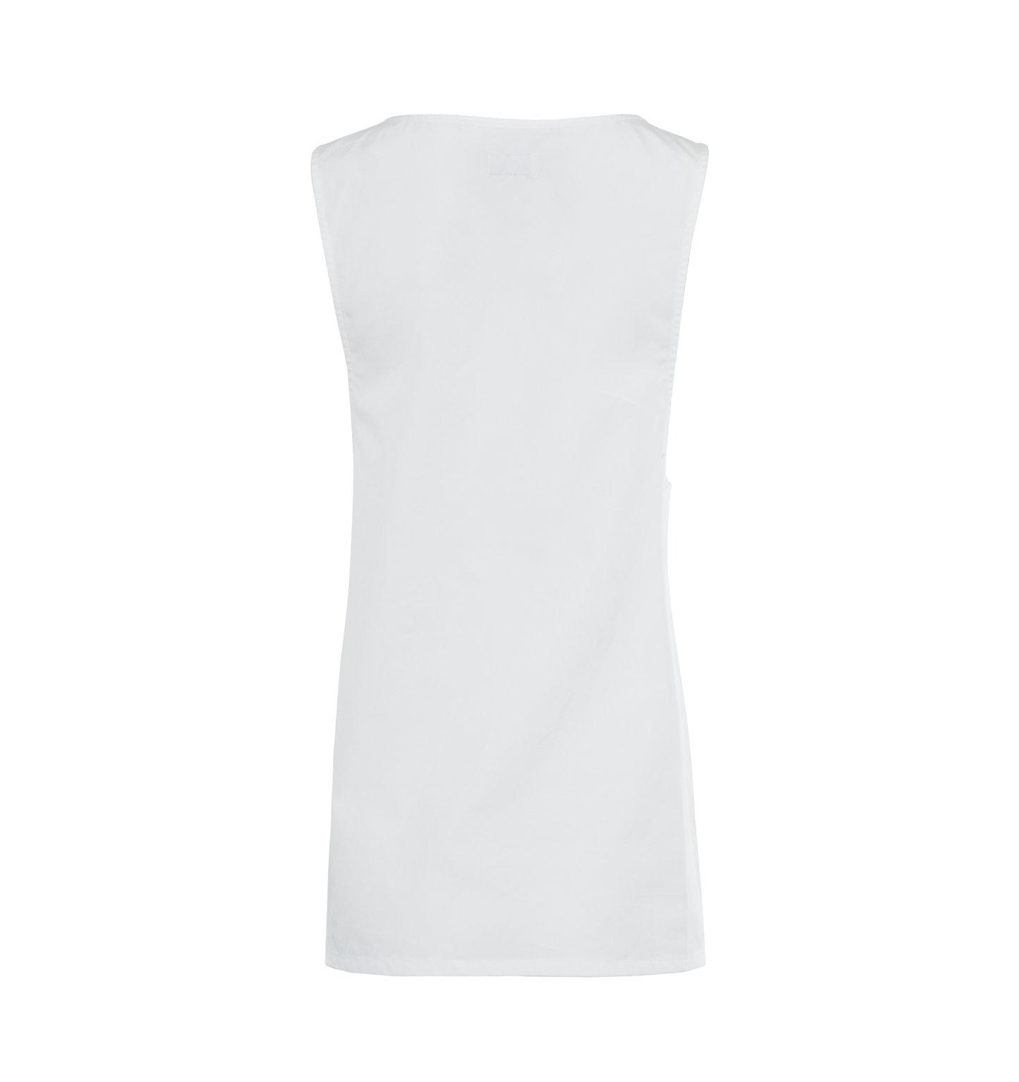 henley tank in cotton poplin