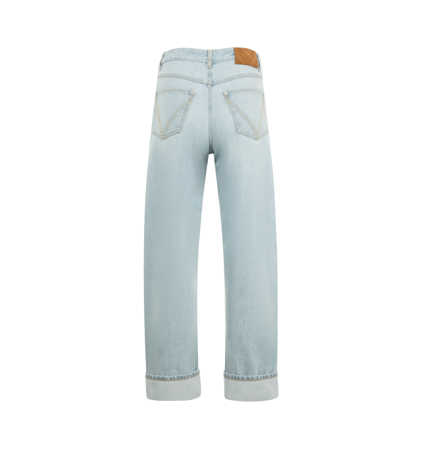turned up jeans