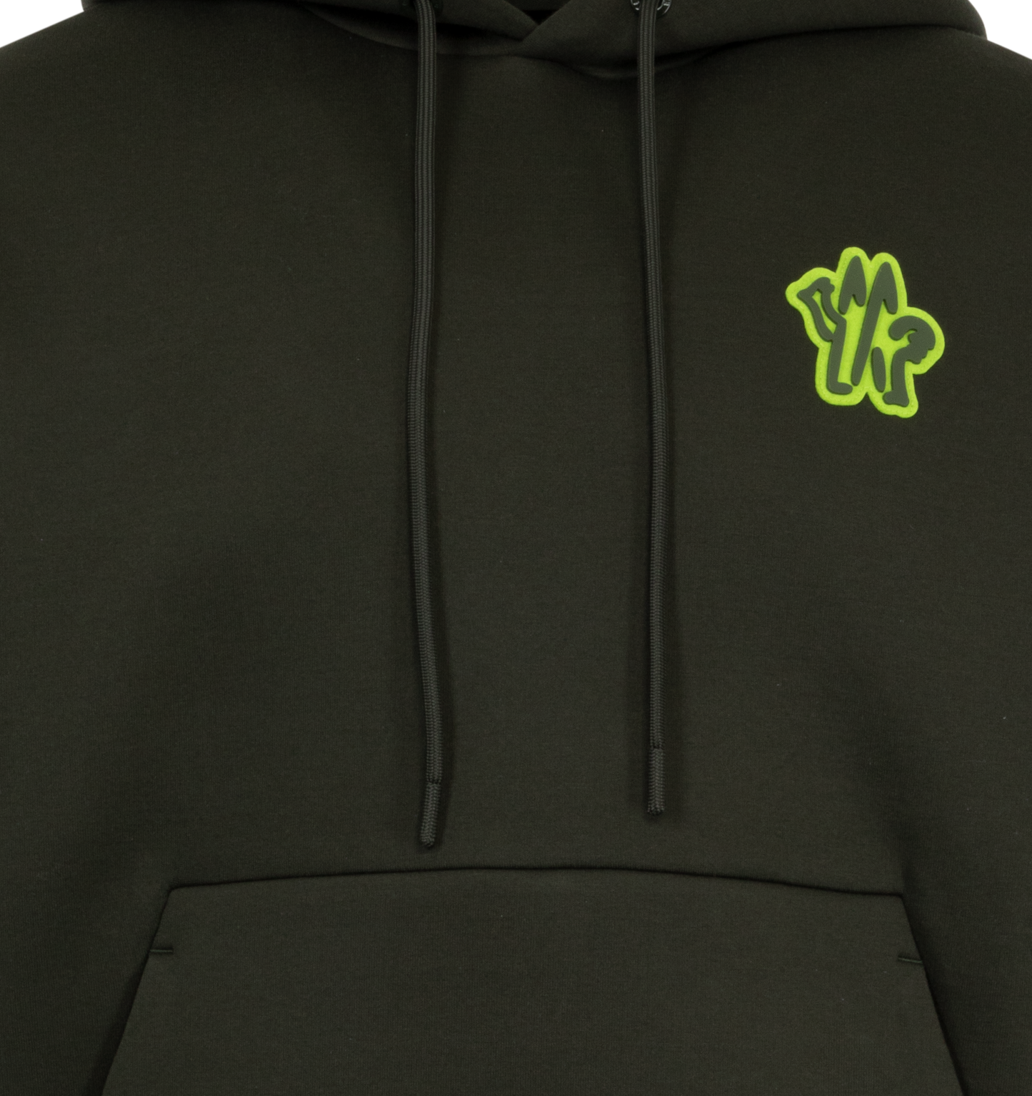 logo patch neoprene hoodie