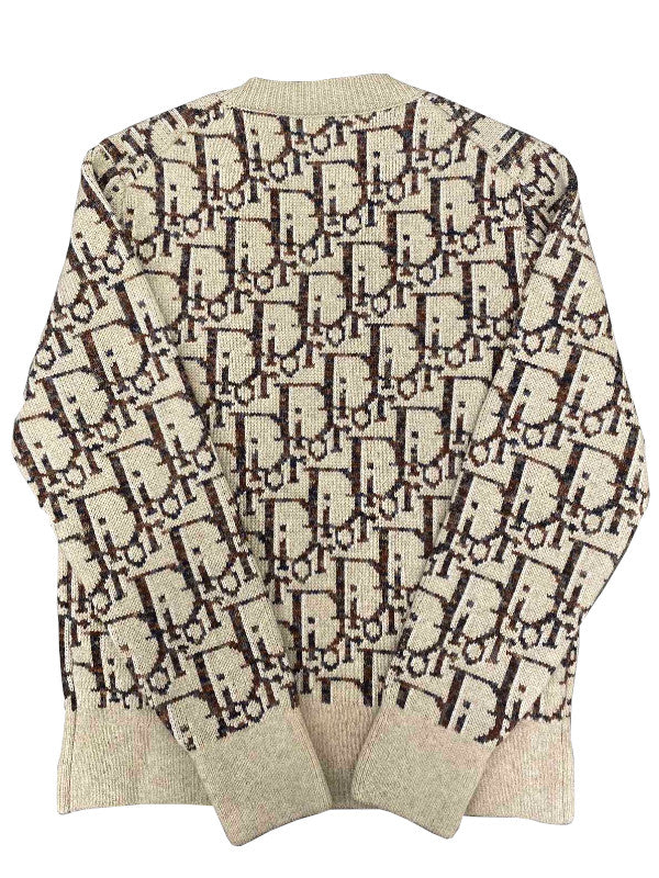 beige monogram knit sweater