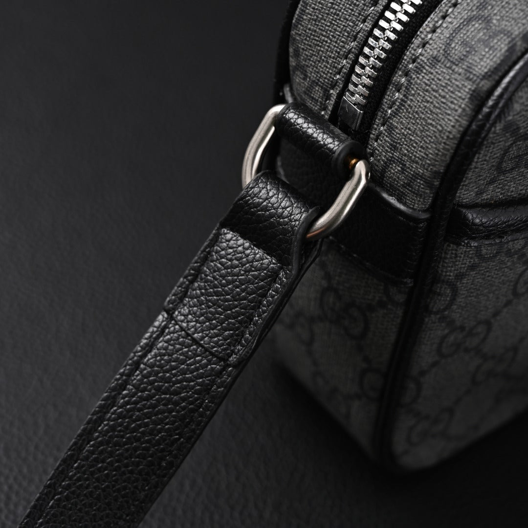 embossed leather crossbody bag