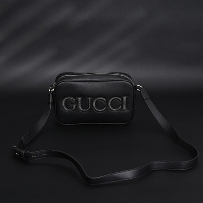 Embossed Leather Crossbody Bag