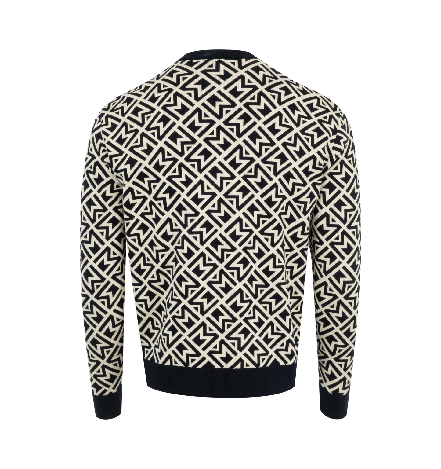 monogram jacquard sweater