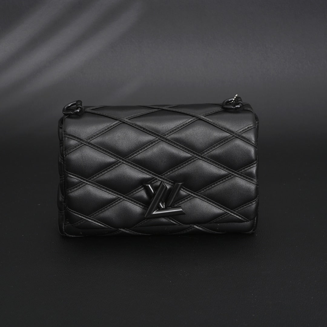 coussin bb bag – quilted black monogram leather