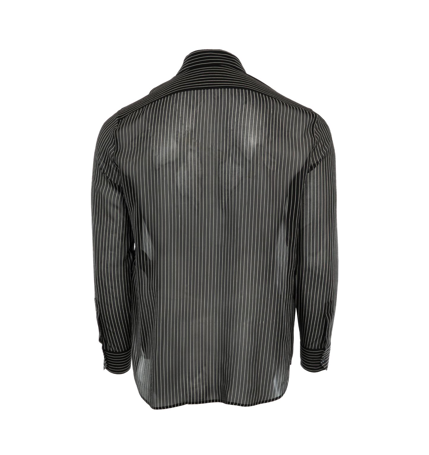 pinstripe silk shirt