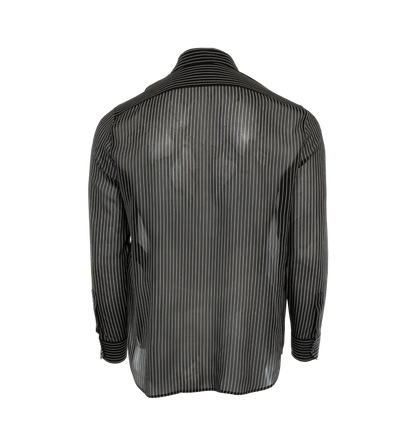 Pinstripe Silk Shirt