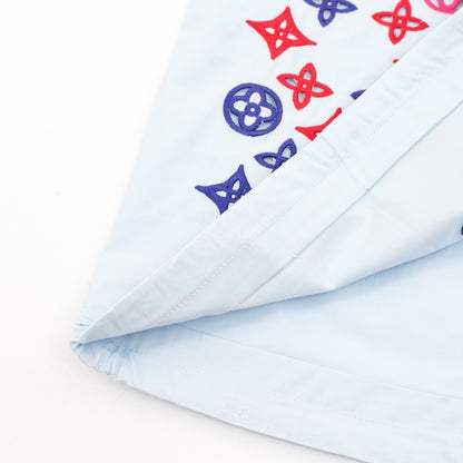 Rainbow Monogram Gradient Shirt – Light Blue