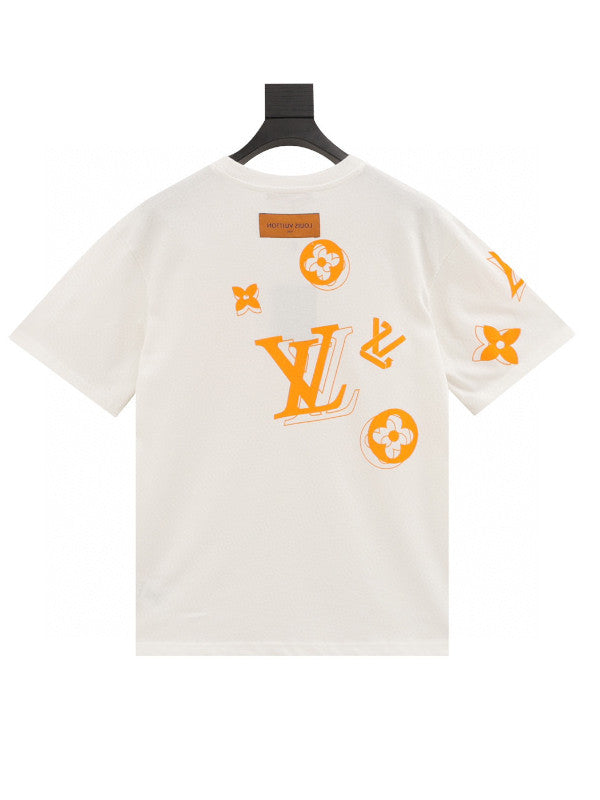floating graphic white tee