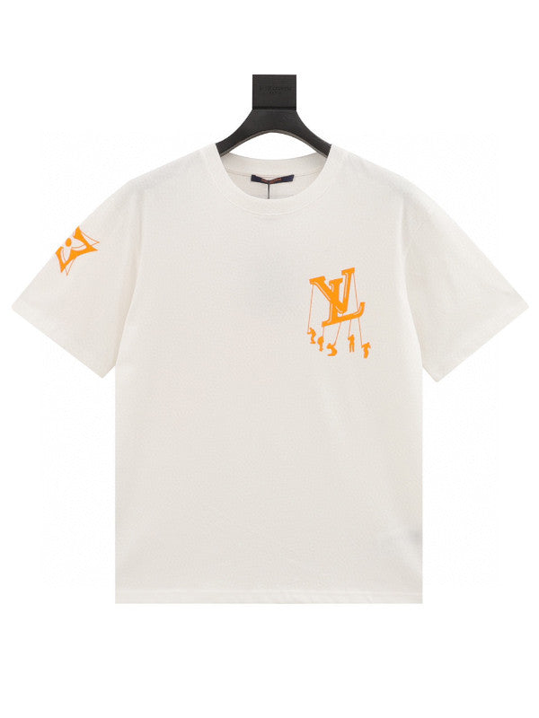 floating graphic white tee