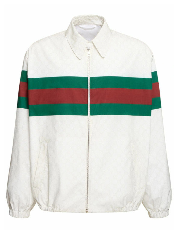 monogram zip-up jacket